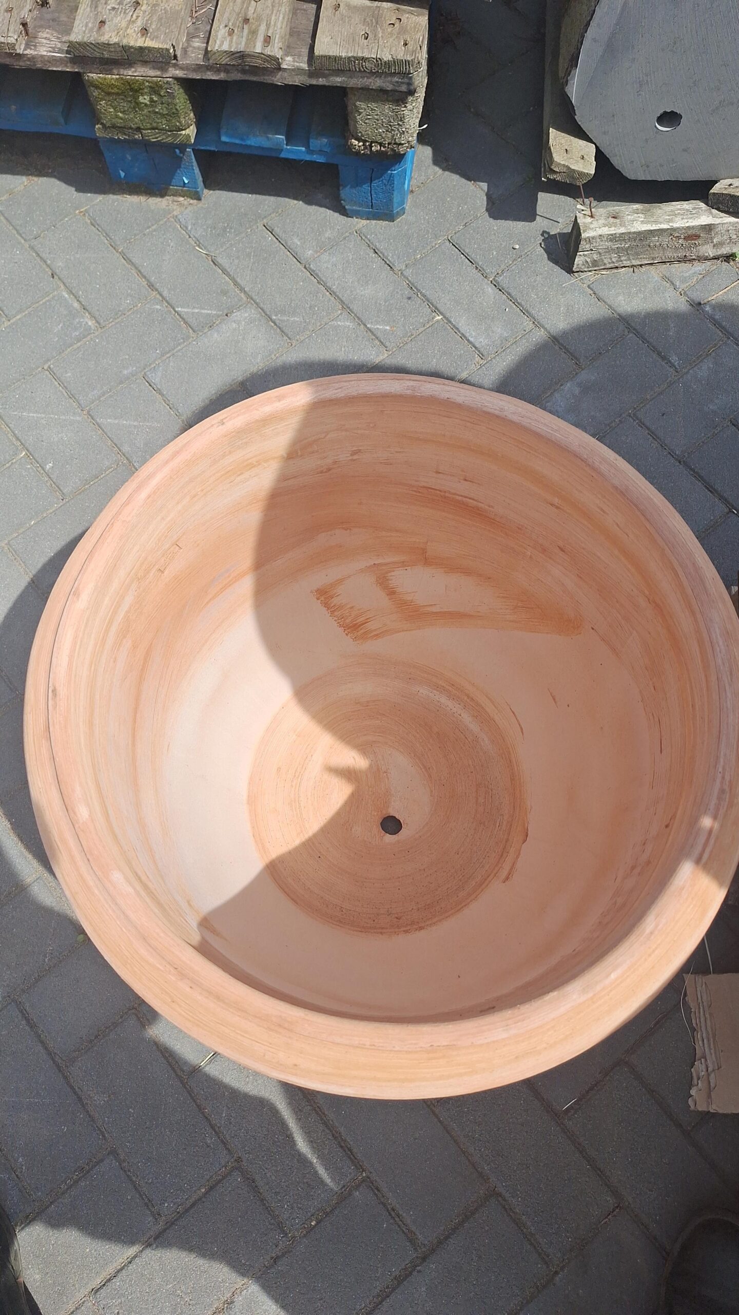 Pot terracotta Toscaans Vaso a barile festonato 60cm
