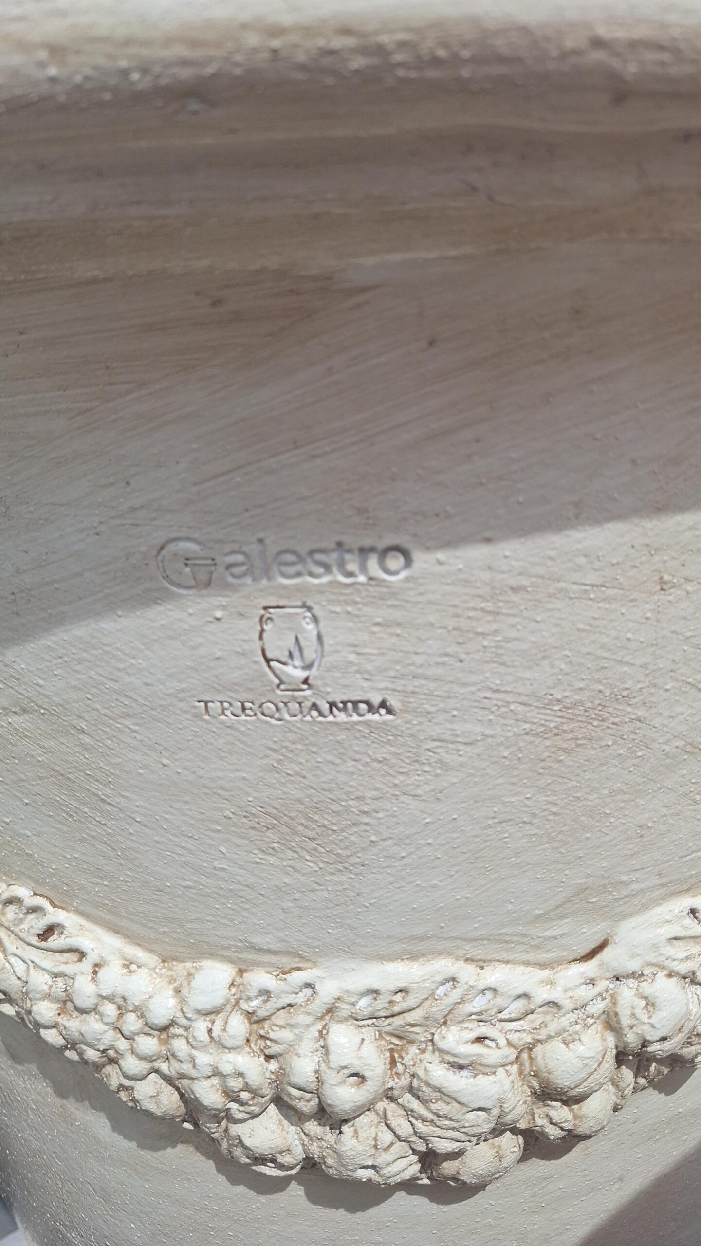 Pot terracotta Anduze antiek wit 60cm