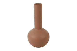 metalen vaas juri lange hals terra 35cm - Eliassen.nl