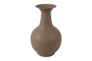 metalen halsvaas bruin 38cm - Eliassen.nl