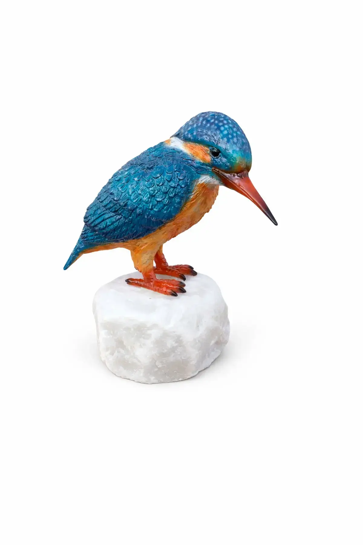 Bronzen ijsvogel op steen - Eliassen.nl