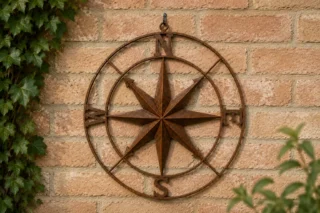 muurdecoratie windroos 60cm - Eliassen.nl