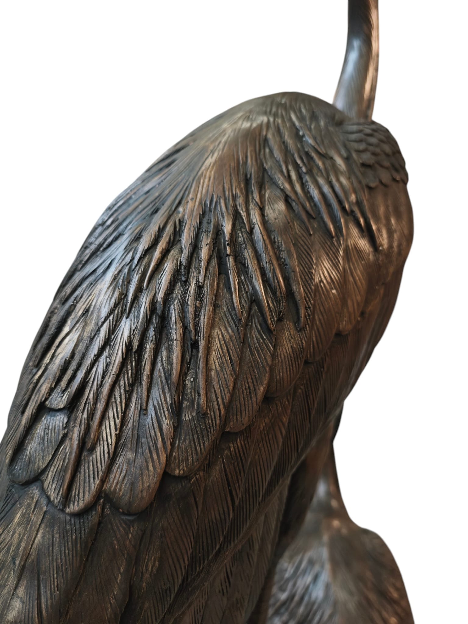 Bronzestatue „Zwei Reiher auf Sockel“, 190 cm, eliassen.nl 6
