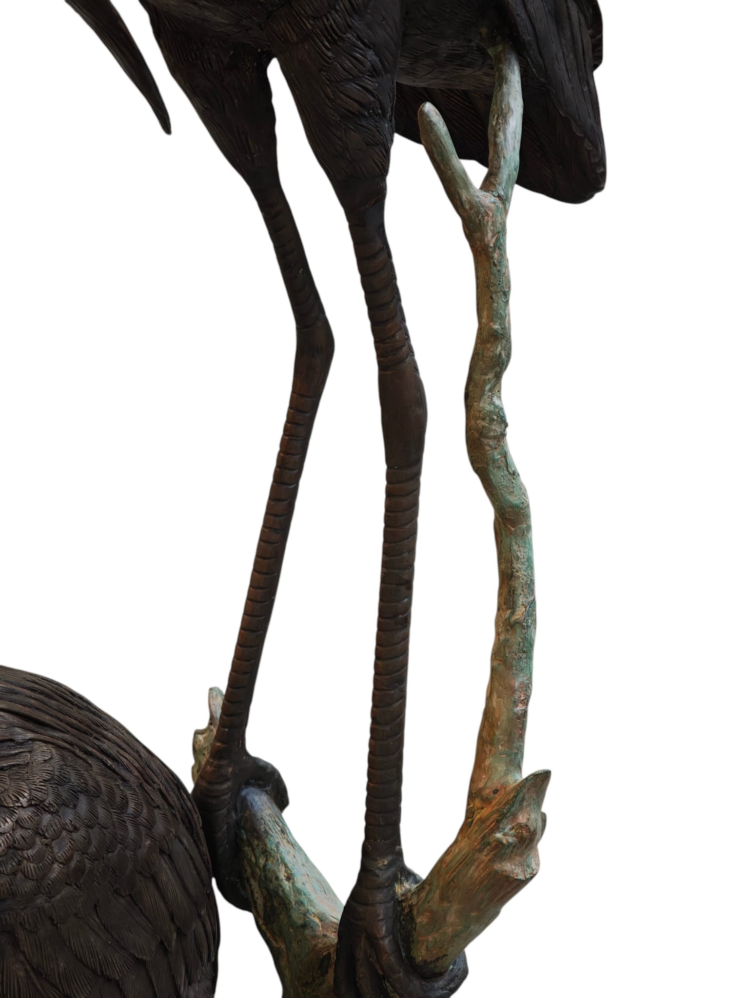 Bronzestatue „Zwei Reiher auf Sockel“, 190 cm, eliassen.nl 6