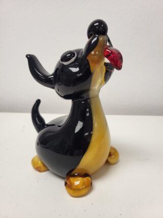 Grappige hond van glas 20cm - Eliassen.nl
