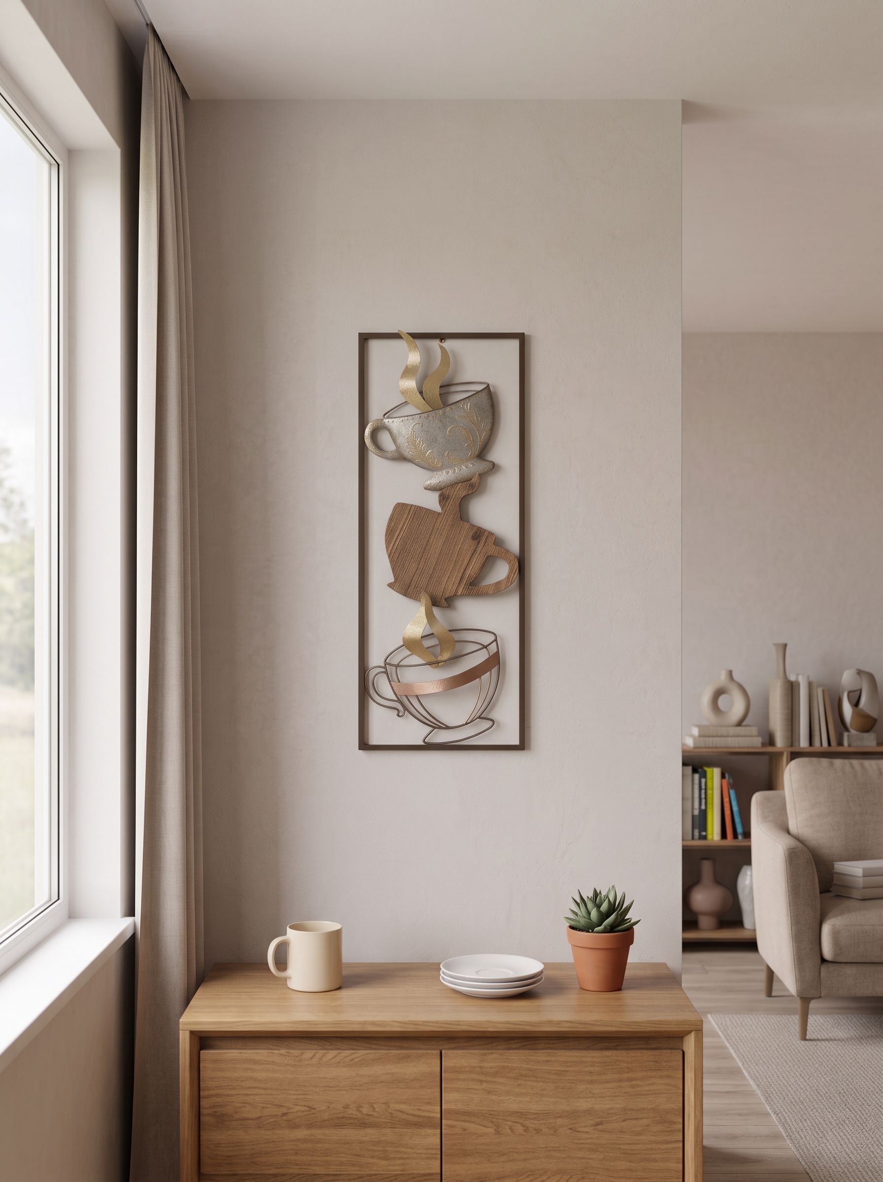 Muurdecoratie Koffie 73cm