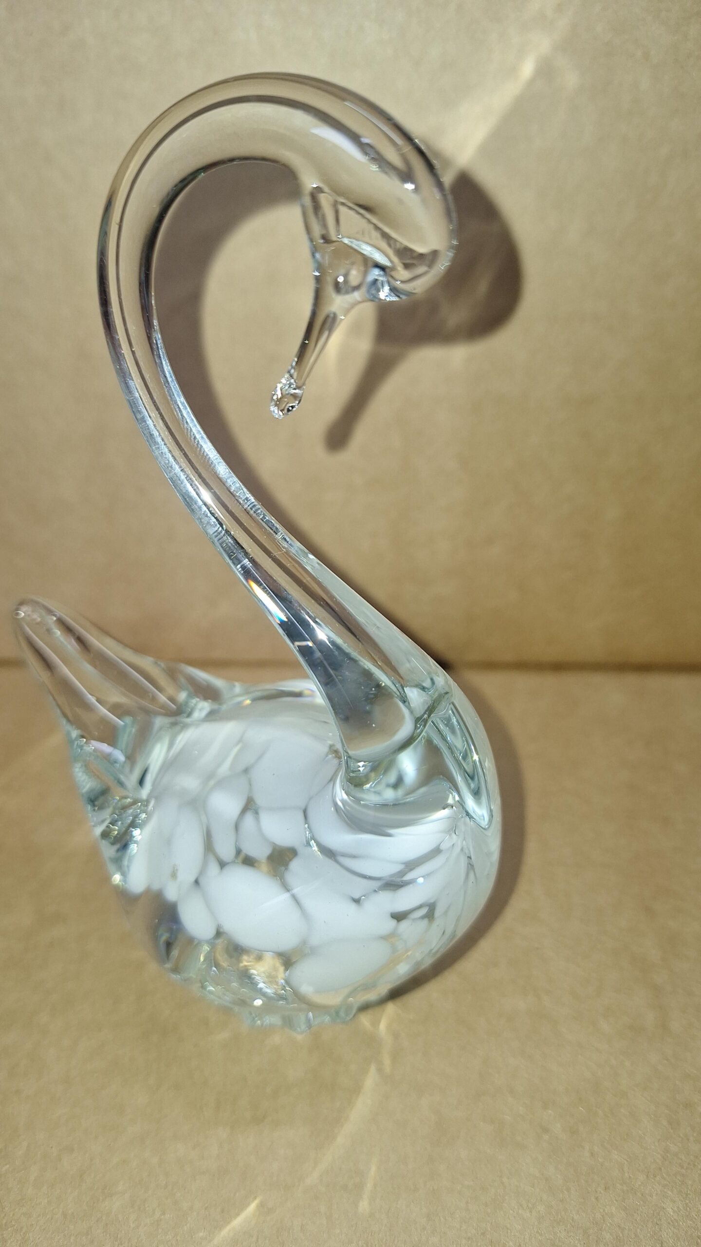 Miniglas Zwanen glas liefdespaar 12cm