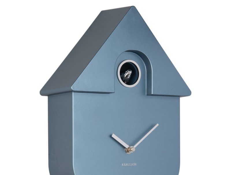 Karlsson wandklok Modern Cuckoo Metallic donker blauw 41cm