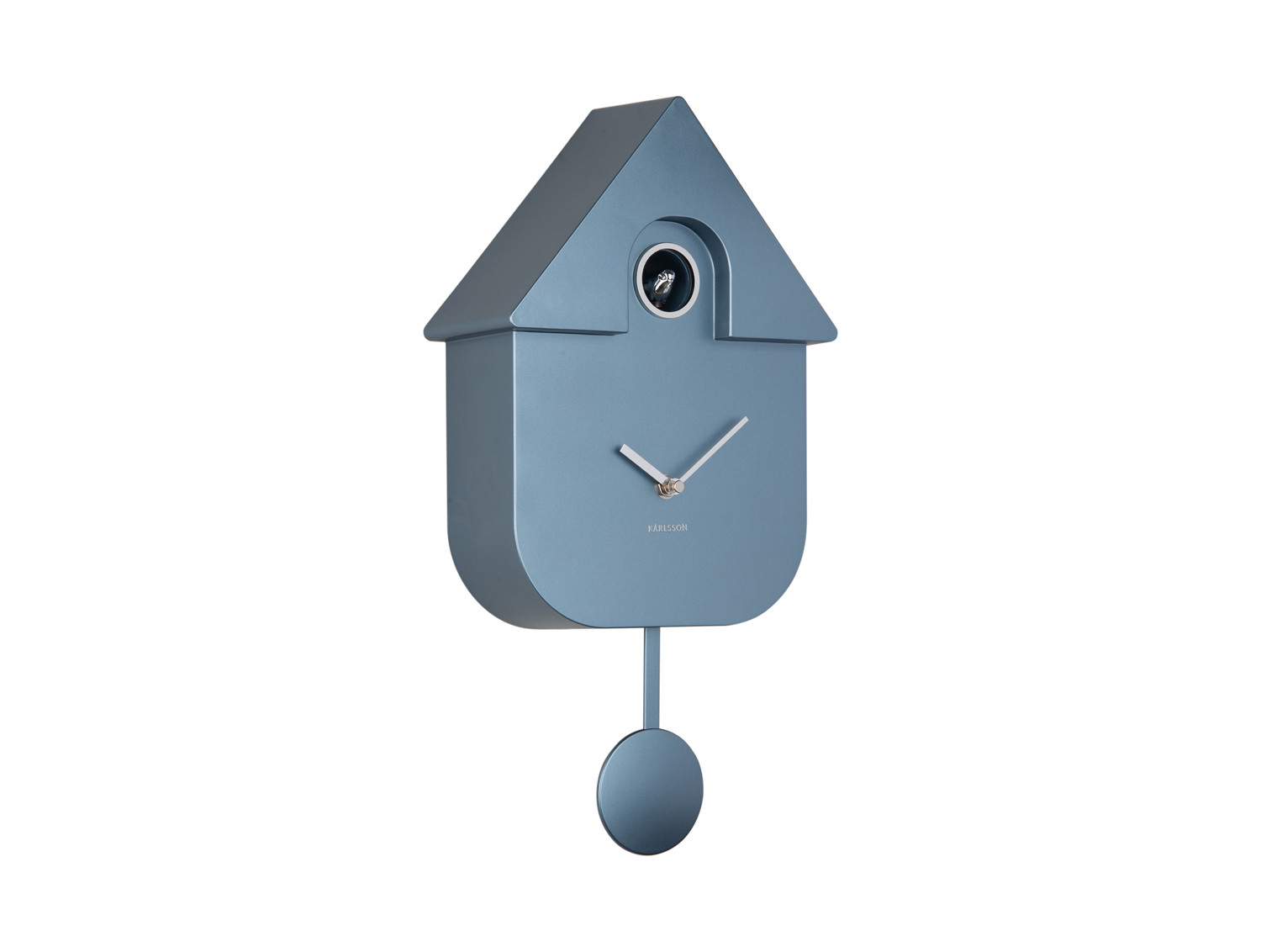 Karlsson wandklok Modern Cuckoo Metallic donker blauw 41cm