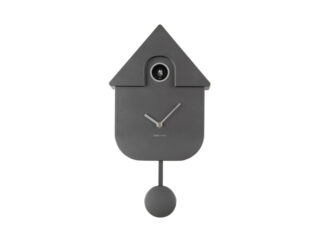 Karlsson wandklok Modern Cuckoo Metallic donker grijs 41cm - Eliassen.nl