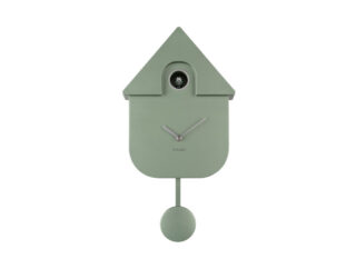 Karlsson wandklok Modern Cuckoo Metallic jungle groen 41cm - Eliassen.nl