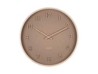 Karlsson wandklok Nervadura bruin / licht hout 40cm - Eliassen.nl