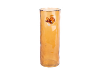 Karlsson glasvaas met eekhoorn oranje 27cm - Eliassen.nl