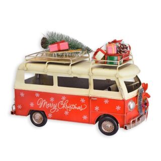 Camper metaal met kerstversieringen 38cm - Eliassen.nl