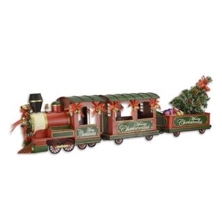 Kersttrein metaal 3-delig 95cm lang - Eliassen.nl