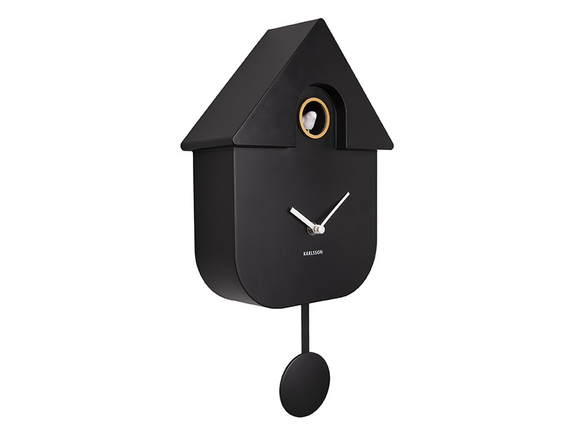 Karlsson wandklok Modern Cuckoo zwart 41cm