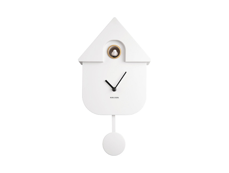 Karlsson Wandklok Modern Cuckoo wit 41cm - Eliassen.nl