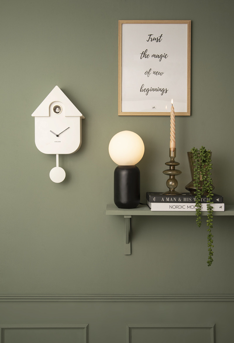 Karlsson Wandklok Modern Cuckoo wit 41cm