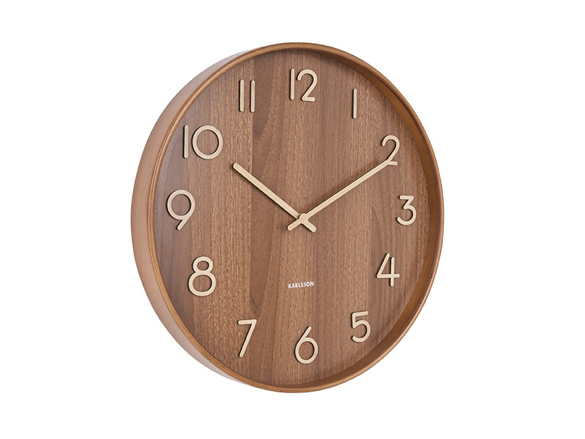Karlsson wandklok Pure Dark basswood 40cm