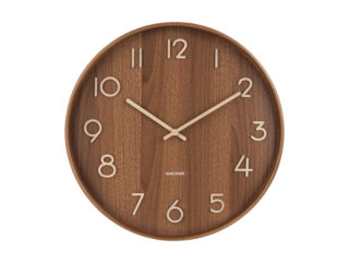 Karlsson wandklok Pure Dark basswood 40cm - Eliassen.nl