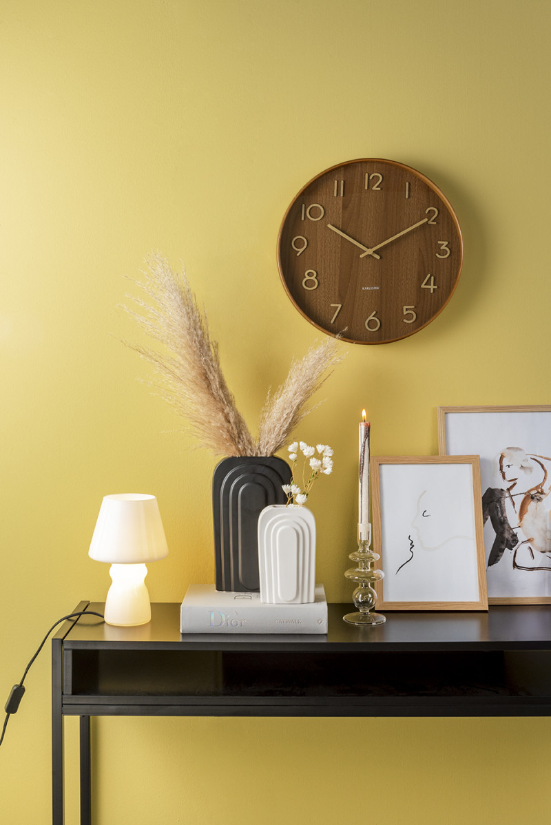 Karlsson wandklok Pure Dark basswood 40cm
